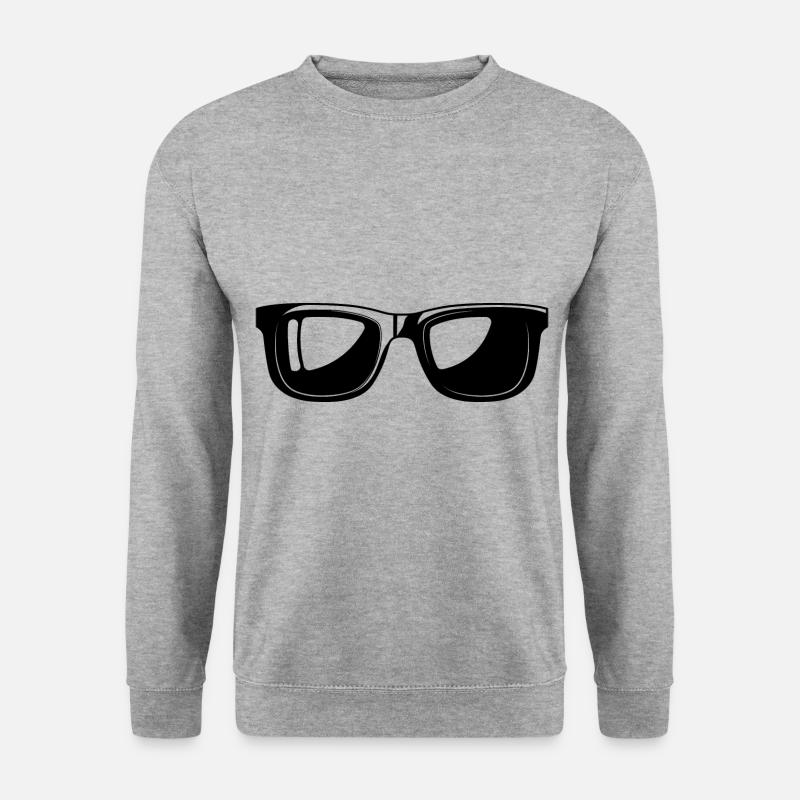 sonnenbrille symbol brille - Unisex Pullover - Weißgrau meliert