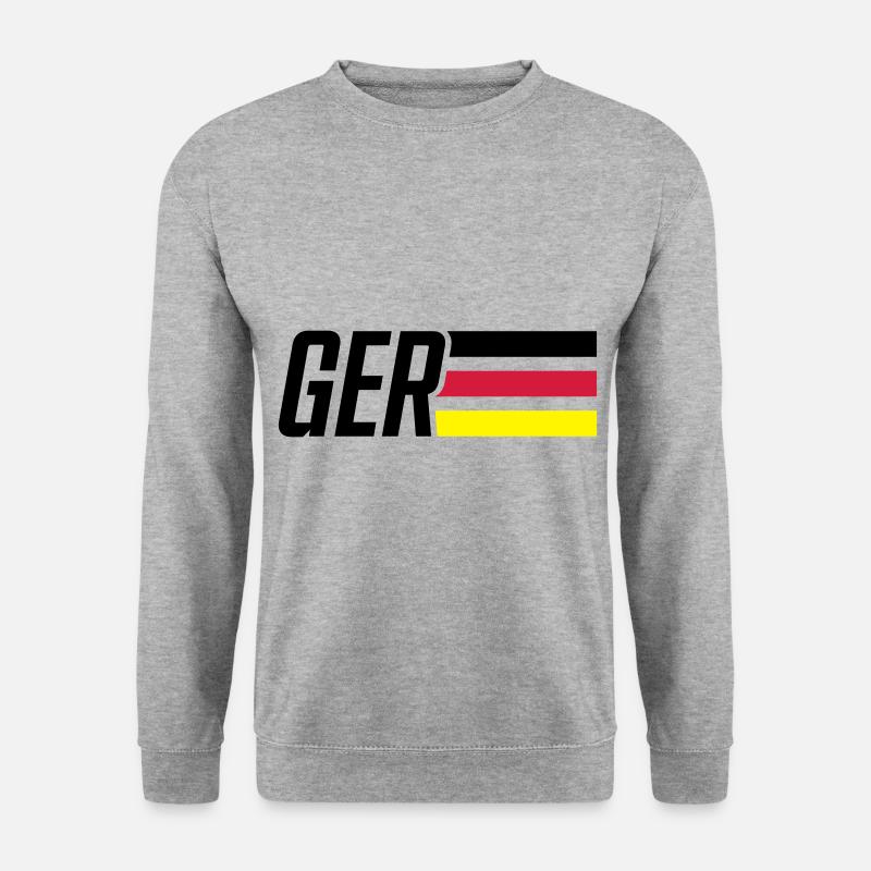 germany flagge deutschland team - Unisex Pullover - Weißgrau meliert