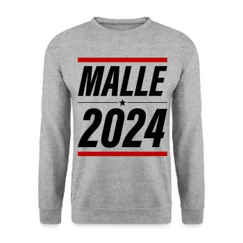 Malle 2024 - Sweat-shirt Unisexe - gris chiné - Devant - Alina (178cm) & Michal (187cm)
