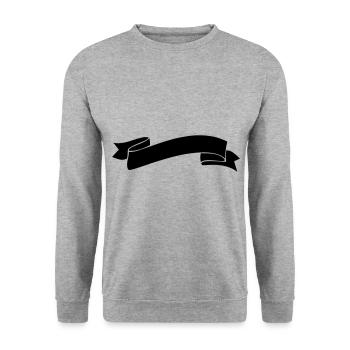 banderole icon ribbon element - Unisex Sweatshirt - salt & pepper - Front - Alina (178cm) & Michal (187cm)
