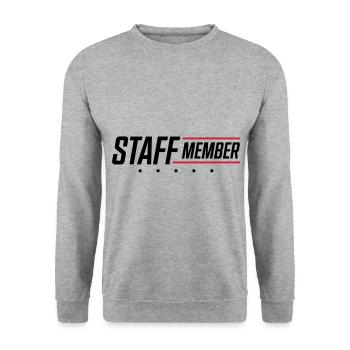 staff member - Sweat-shirt Unisexe - gris chiné - Devant - Alina (178cm) & Michal (187cm)