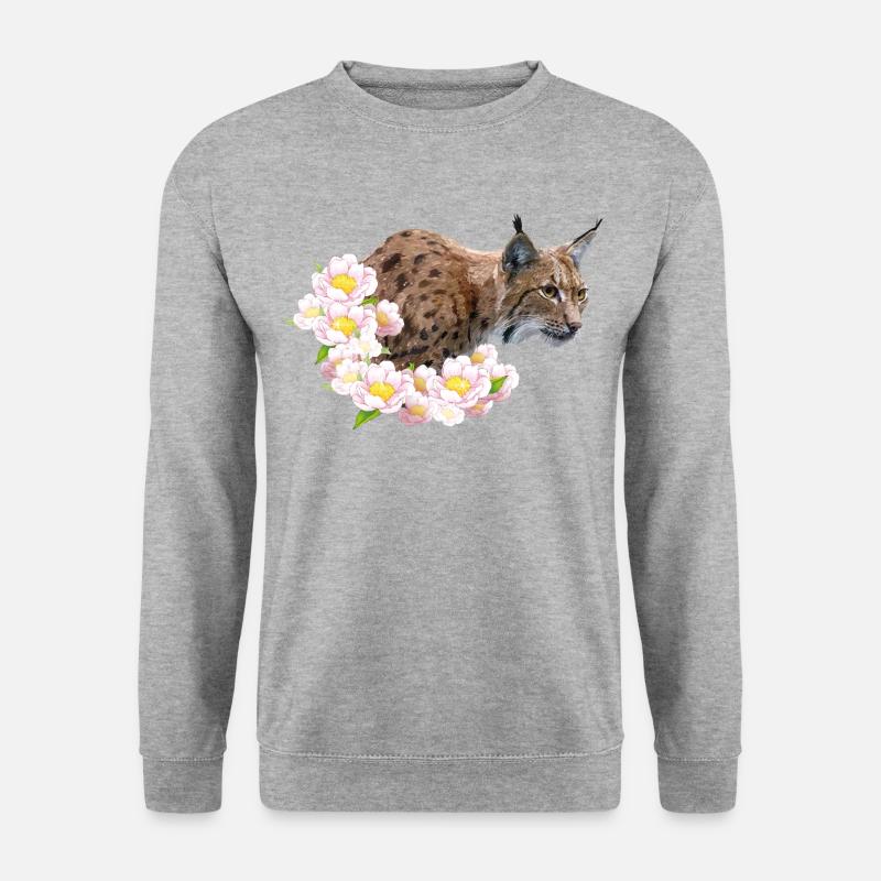 Lynx - Unisex Pullover - Weißgrau meliert