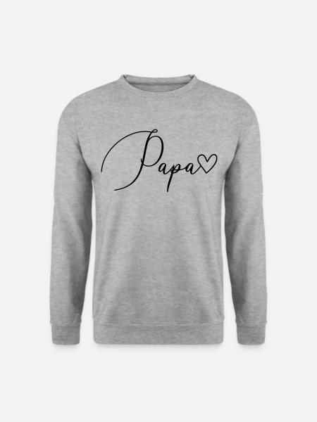 Papa Schrift - Unisex Pullover - Weißgrau meliert