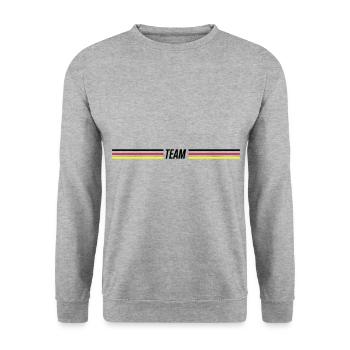 germany team - Unisex Pullover - Weißgrau meliert - Vorne - Alina (178cm) & Michal (187cm)