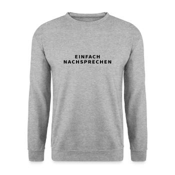 Souffleuse Theater Theaterprobe Bühne - Unisex Pullover - Weißgrau meliert - Vorne - Alina (178cm) & Michal (187cm)