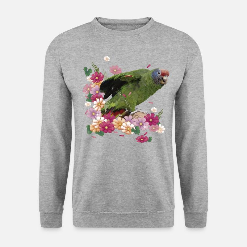 Le perroquet à queue rousse - Sweat-shirt Unisexe - gris chiné