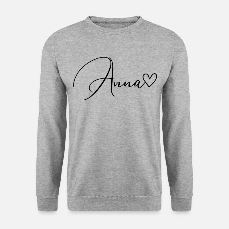 Anna Surname First Name Girl - Unisex Sweatshirt - salt & pepper