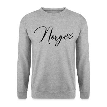 Norge Norway Police - Sweat-shirt Unisexe - gris chiné - Devant - Alina (178cm) & Michal (187cm)