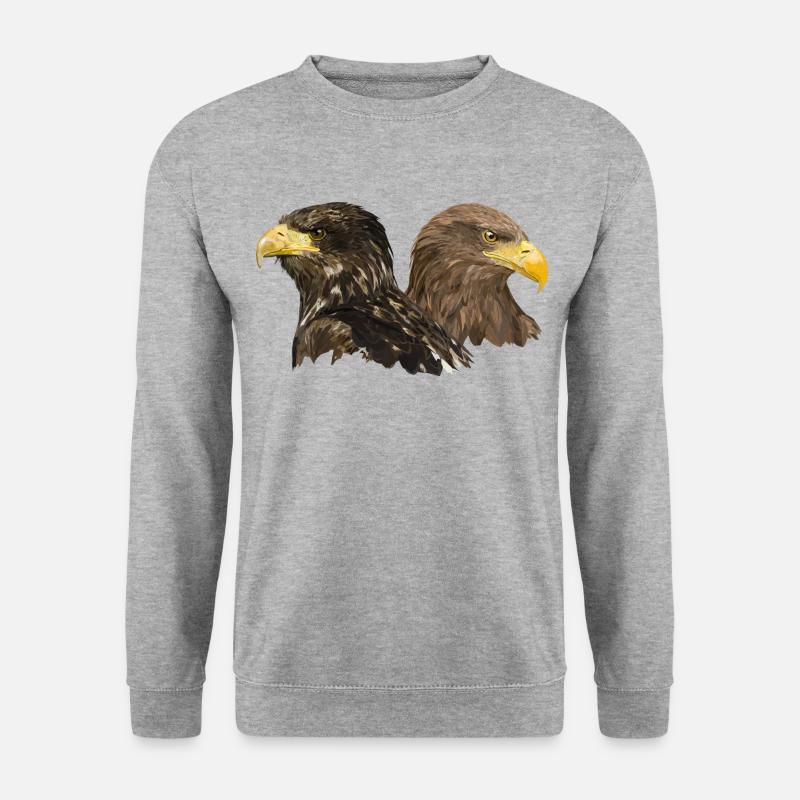 Europäischer Pigargo - Unisex Pullover - Weißgrau meliert
