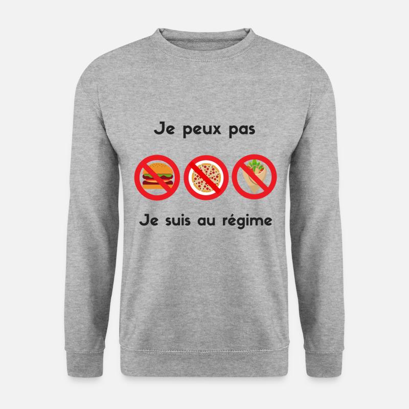 I can not, I'm on a diet - Unisex Sweatshirt - salt & pepper
