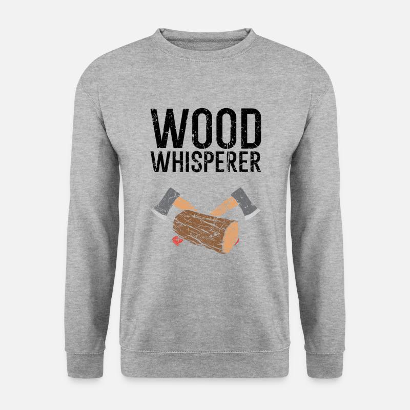 Holzfäller Waldarbeiter Geschenk - Unisex Pullover - Weißgrau meliert