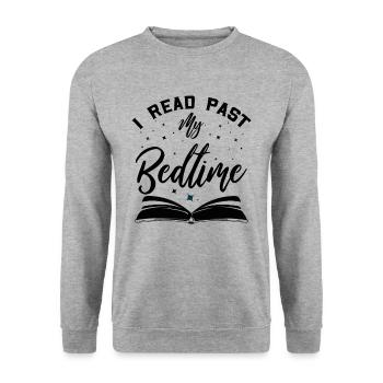 I Read Past My Bedtime - Unisex Sweatshirt - salt & pepper - Front - Alina (178cm) & Michal (187cm)