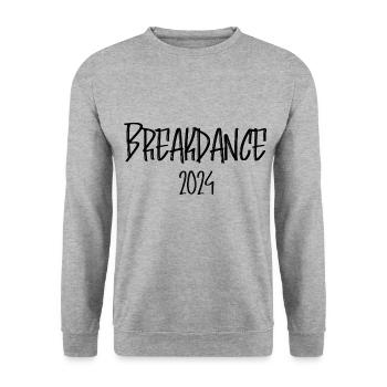 Breakdance - Unisex Pullover - Weißgrau meliert - Vorne - Alina (178cm) & Michal (187cm)