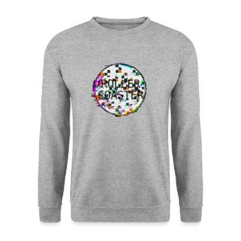 Achterbahn - Unisex Pullover - Weißgrau meliert - Vorne - Alina (178cm) & Michal (187cm)
