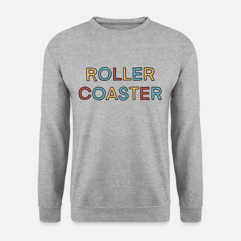Achterbahn - Unisex Pullover - Weißgrau meliert