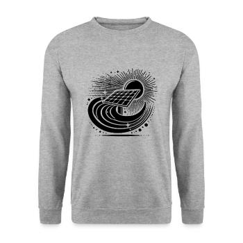 Photovoltaik - Solar - Unisex Pullover - Weißgrau meliert - Vorne - Alina (178cm) & Michal (187cm)
