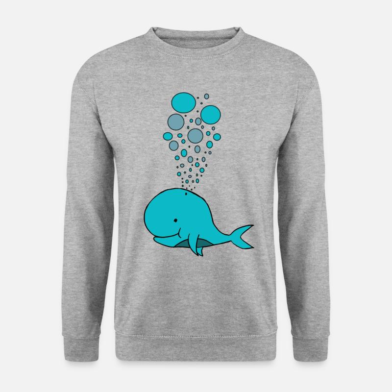 Small Whale - Unisex Sweatshirt - salt & pepper