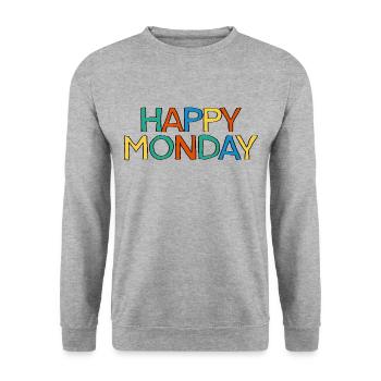 Monday - Unisex Sweatshirt - salt & pepper - Front - Alina (178cm) & Michal (187cm)