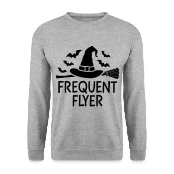Halloween disant citation voyageur fréquent - Sweat-shirt Unisexe - gris chiné - Devant - Alina (178cm) & Michal (187cm)