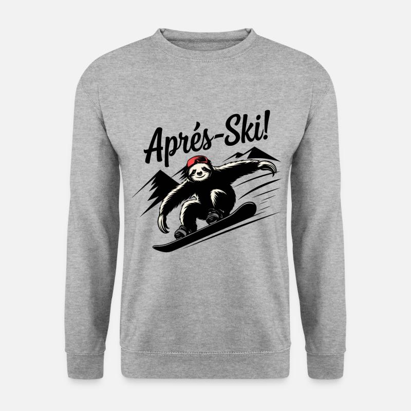Sloth Sloth Snowboard Après Ski - Unisex Sweatshirt - salt & pepper