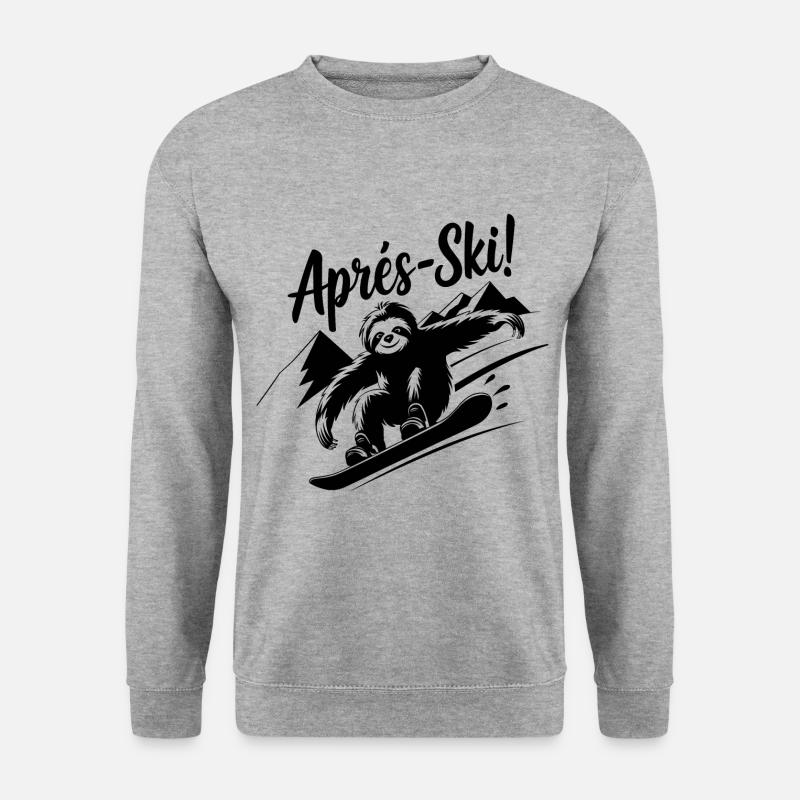 Sloth Sloth Snowboard Après Ski - Unisex Sweatshirt - salt & pepper