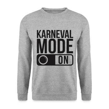 Karneval Mode On Fasching Fasnet - Unisex Sweatshirt - salt & pepper - Front - Alina (178cm) & Michal (187cm)