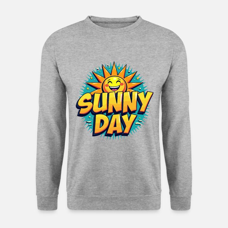 Sunny Day Sonne Sommer Urlaub - Unisex Pullover - Weißgrau meliert