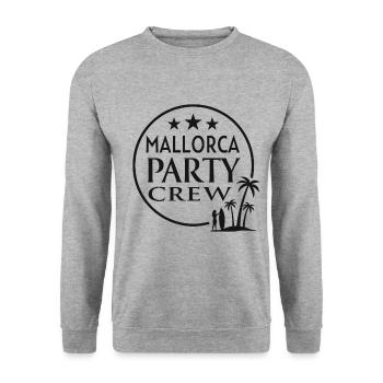Mallorca Party Crew Summer, Sun & Party Feeling - Unisex Sweatshirt - salt & pepper - Front - Alina (178cm) & Michal (187cm)
