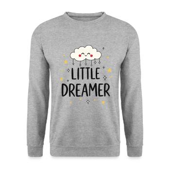 Little Dreamer Cloud Stars - Unisex Sweatshirt - salt & pepper - Front - Alina (178cm) & Michal (187cm)