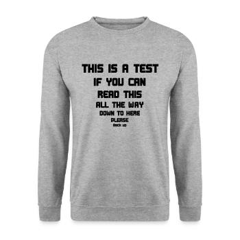 Drôle de sorts funny quotes sort - Sweat-shirt Unisexe - gris chiné - Devant - Alina (178cm) & Michal (187cm)
