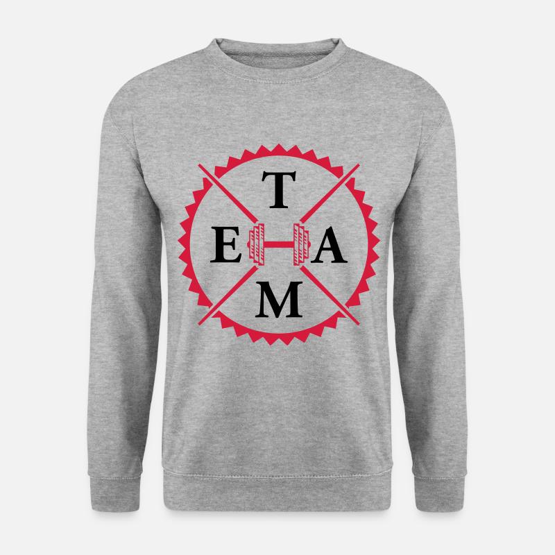 équipe de gym haltères - Sweat-shirt Unisexe - gris chiné