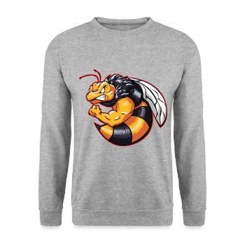 bee cycles beast gym fitness - Unisex Sweatshirt - salt & pepper - Front - Alina (178cm) & Michal (187cm)
