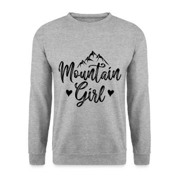 Mountains Girl Mountains Woman - Unisex Sweatshirt - salt & pepper - Front - Alina (178cm) & Michal (187cm)