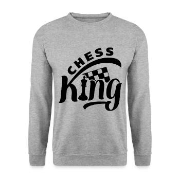 Chess King Chess disant - Sweat-shirt Unisexe - gris chiné - Devant - Alina (178cm) & Michal (187cm)