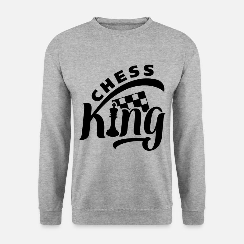 Chess King Chess saying - Unisex Sweatshirt - salt & pepper