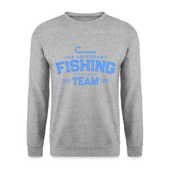Pêche pêcheur équipe de poisson Logo - Sweat-shirt Unisexe - gris chiné - Devant - Alina (178cm) & Michal (187cm)