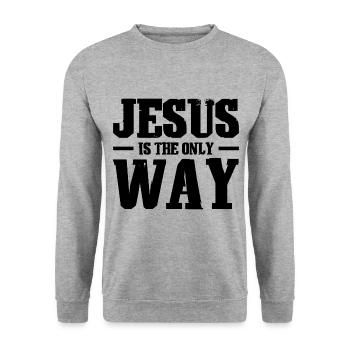 Jésus-Christ Foi - Sweat-shirt Unisexe - gris chiné - Devant - Alina (178cm) & Michal (187cm)