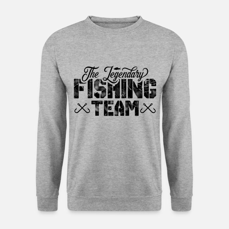Hameçons d’équipe de pêche pêche - Sweat-shirt Unisexe - gris chiné