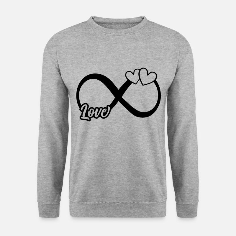 love infinity infinity symbol - Unisex Sweatshirt - salt & pepper