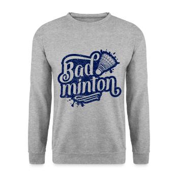 Badminton sport - Unisex Sweatshirt - salt & pepper - Front - Alina (178cm) & Michal (187cm)