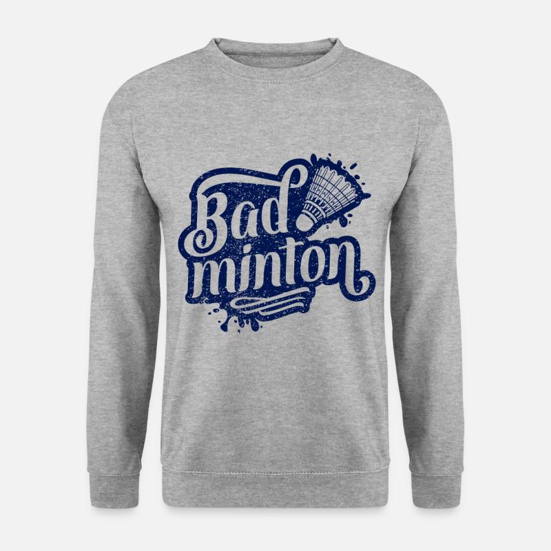 Badminton Sport - Unisex Pullover - Weißgrau meliert