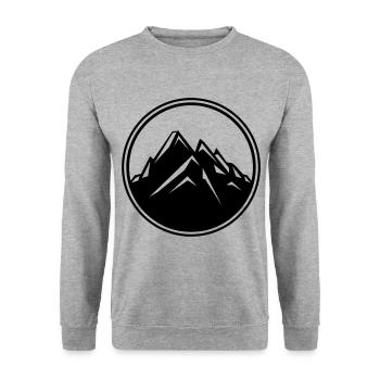mountain symbol kreis berge icon - Unisex Pullover - Weißgrau meliert - Vorne - Alina (178cm) & Michal (187cm)