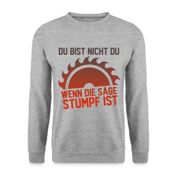 Schreiner Tischler Azubi Meister Spruch Geschenk - Unisex Pullover - Weißgrau meliert - Vorne - Alina (178cm) & Michal (187cm)