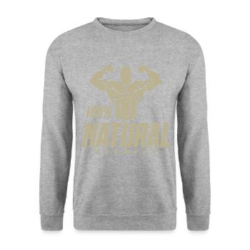 Natural Fitness Sport Athlete - Unisex Sweatshirt - salt & pepper - Front - Alina (178cm) & Michal (187cm)