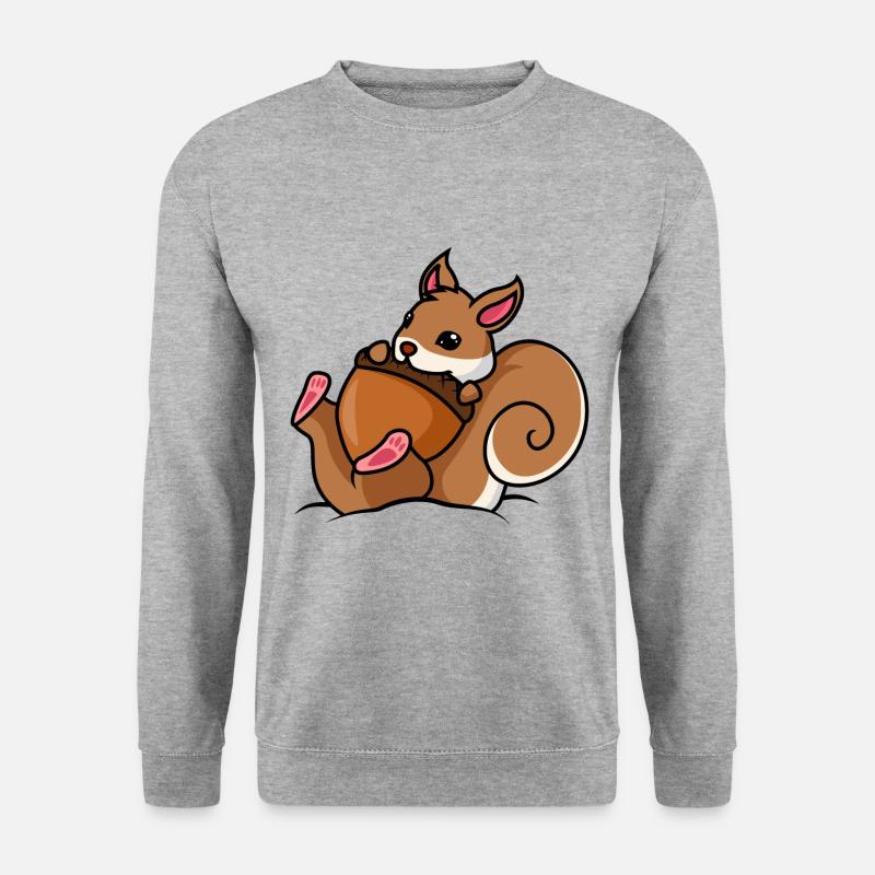 Écureuil Nuss Comic - Sweat-shirt Unisexe - gris chiné
