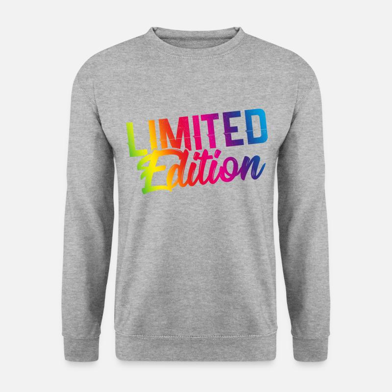 Limited Edition Spruch - Unisex Pullover - Weißgrau meliert