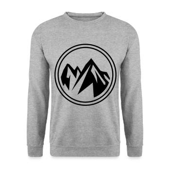 Montagnes nature Icon montagnes - Sweat-shirt Unisexe - gris chiné - Devant - Alina (178cm) & Michal (187cm)