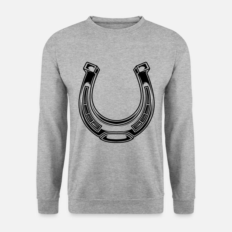 hufeisen symbol - Unisex Pullover - Weißgrau meliert