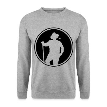 farmer kreis - Sweat-shirt Unisexe - gris chiné - Devant - Alina (178cm) & Michal (187cm)