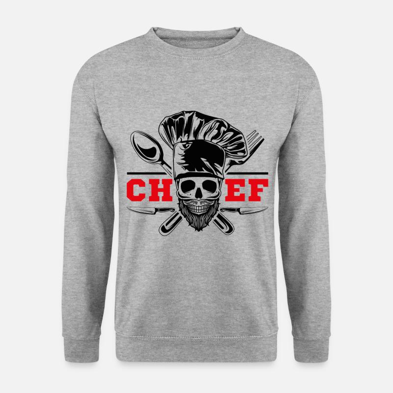 Skull Chef Chef - Unisex Sweatshirt - salt & pepper